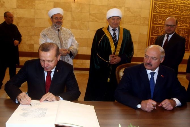 Cumhurbaşkanı Erdoğan Minsk Camisi'nin açılış töreninde galerisi resim 11