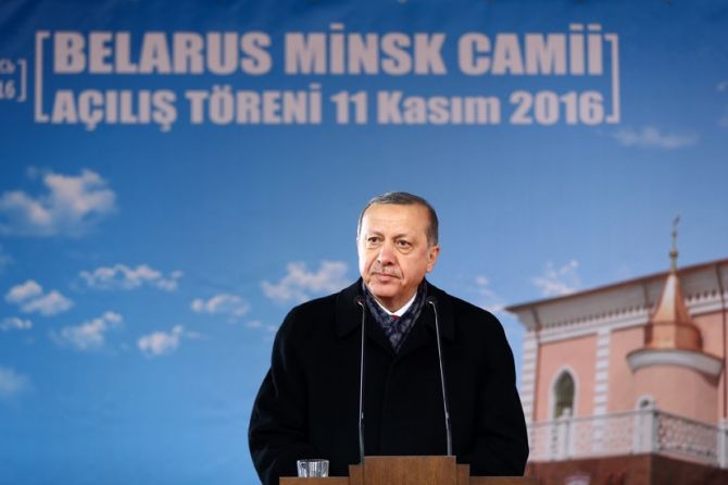 Cumhurbaşkanı Erdoğan Minsk Camisi'nin açılış töreninde galerisi resim 2