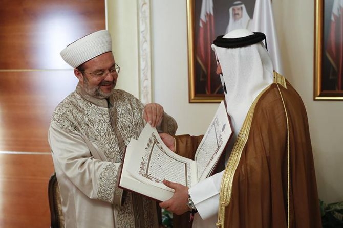 Görmez, Katar Evkaf ve İslam İşleri Bakanı ile bir araya geldi galerisi resim 7