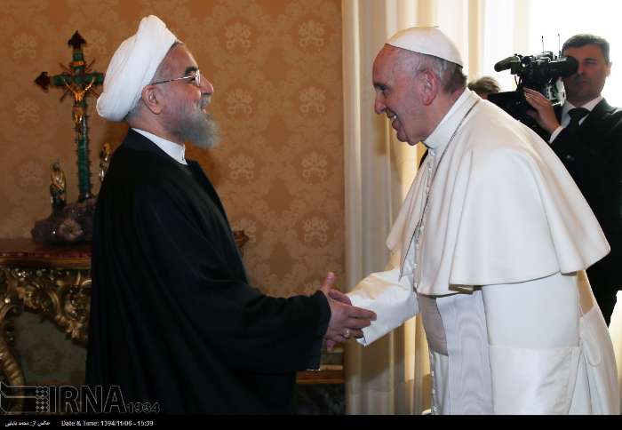 İran Cumhurbaşkanı Ruhanı ve Papa Francisus görüşmesinden kareler galerisi resim 13
