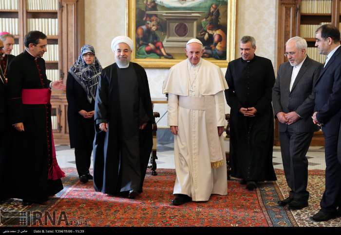 İran Cumhurbaşkanı Ruhanı ve Papa Francisus görüşmesinden kareler galerisi resim 21