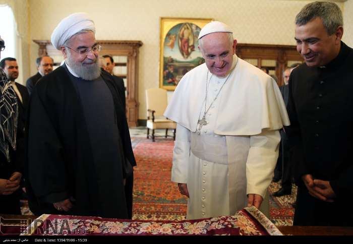 İran Cumhurbaşkanı Ruhanı ve Papa Francisus görüşmesinden kareler galerisi resim 22
