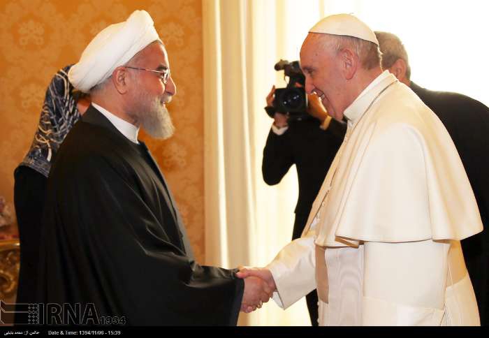 İran Cumhurbaşkanı Ruhanı ve Papa Francisus görüşmesinden kareler galerisi resim 4