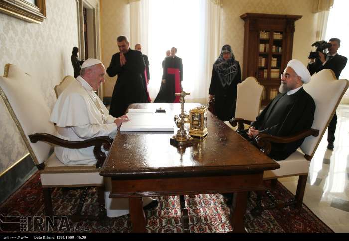 İran Cumhurbaşkanı Ruhanı ve Papa Francisus görüşmesinden kareler galerisi resim 6