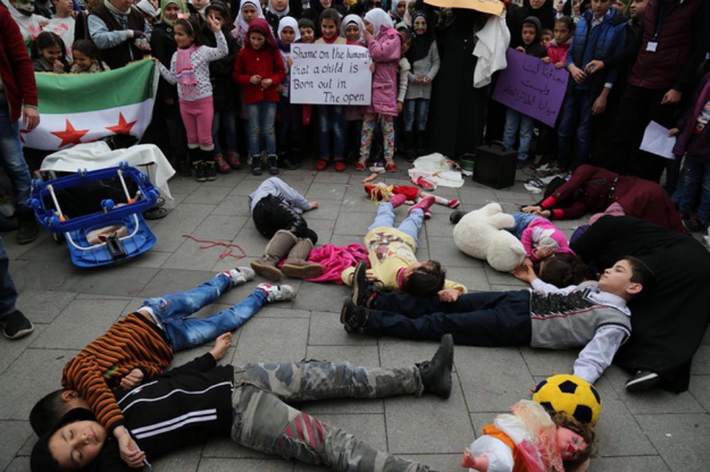 Gaziantep'te sığınmacılar Rusya'yı protesto etti galerisi resim 8