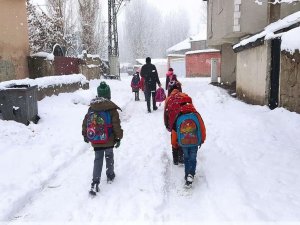 Van'ın 3 ilçesinde eğitime kar engeli