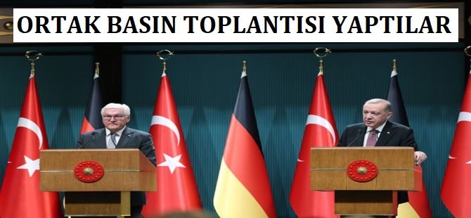 Cumhurbaşkanı Erdoğan ve Alman mevkidaşı Steinmeier ortak basın açıklaması yaptı