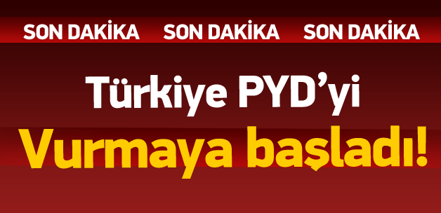 Türkiye Azez'deki PYD mevzilerini bombalıyor