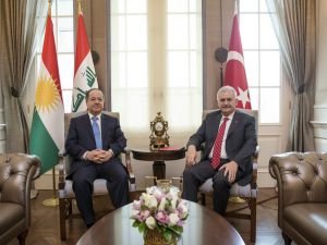 Başbakan Yıldırım, IKBY Başkanı Barzani ile görüştü