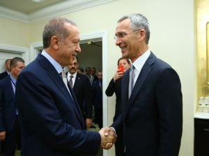 Erdoğan,Stoltenberg'i kabul etti