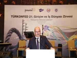 ATO Başkanı Baran TÜRKONFED'in Gala'sında konuşma yaptı