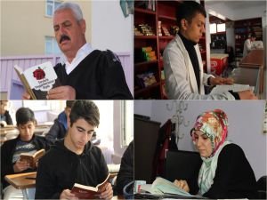 Diyarbakır'daki bir lisede herkes aynı anda kitap okuyor