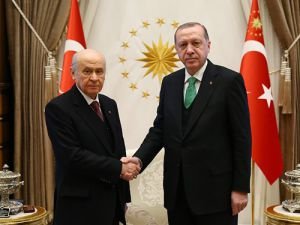 Erdoğan-Bahçeli görüşmesi başladı