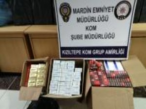 Mardin’de gümrük kaçağı sigara ele geçirildi
