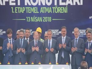 Samsat'ta deprem konutlarının temeli atıldı