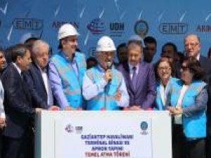 Gaziantep havalimanı yeni terminal binasının temeli atıldı