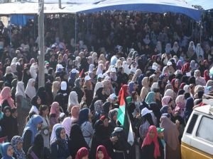 Kadınlar Filistin için yürüdü