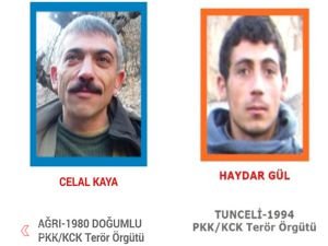 Öldürülen 2 PKK'lıdan biri mavi diğeri turuncu kategoride