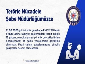 Ankara'da PKK operasyonunda 14 kişi gözaltına alındı