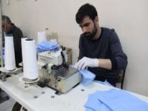 Diyarbakır Selahaddin Eyyübi Devlet Hastanesi maske üretimine başladı