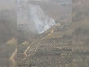 Siyonist işgalciler Filistinlilerin tarım arazilerini yaktı