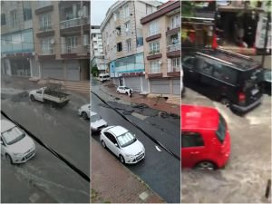 İstanbul'da etkili olan yağmur hayatı olumsuz etkiledi