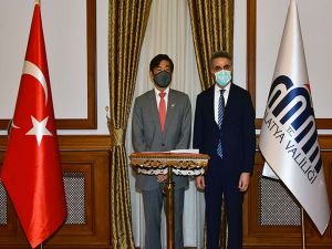 Japonya'nın Ankara Büyükelçisi Miyajima Malatya Valisi Baruş’u ziyaret etti