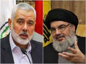 İsmail Heniyye, Hizbullah lideri Nasrallah ile bir araya geldi