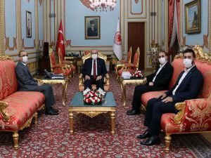 HÜDA PAR Genel Başkanı Sağlam Meclis Başkanı Şentop'u ziyaret etti
