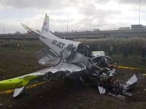 İstanbul'da düşen uçağın pilotu hastanede hayatını kaybetti
