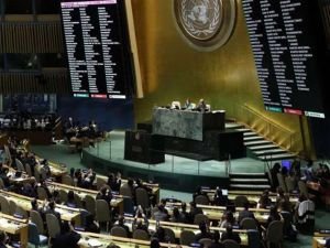 BM Genel Kurulu'nda Filistin ile ilgili karar taslağı ezici bir çoğunlukla kabul edildi