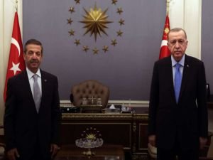 Cumhurbaşkanı Erdoğan, KKTC Dışişleri Bakanı Ertuğruloğlu’nu kabul etti