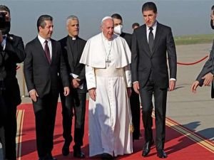 Katolik Hristiyanların lideri Papa Franciscus Erbil'de