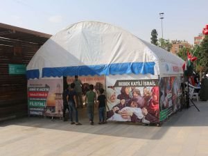 Şanlıurfa'da "Mescid-i Aksa ve Kudüs'e destek çadırı" kuruldu