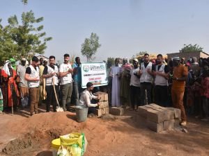 Avrupa Yetim Eli'nin Mali'de yaptırdığı caminin temeli dualarla atıldı