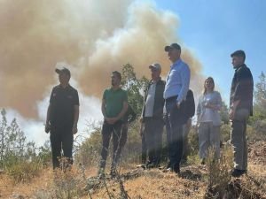 Bakan Kirişci: Marmaris'teki orman yangınına 57 hava aracıyla müdahale sürüyor