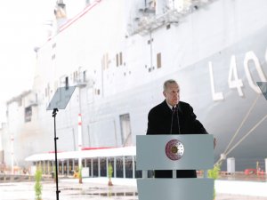 Cumhurbaşkanı Erdoğan: TCG Anadolu, dünyanın ilk SİHA gemisidir