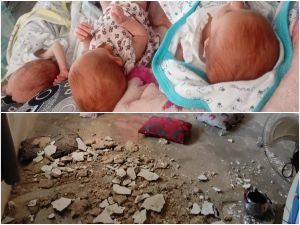 Şanlıurfa'da çöken tavanın altında kalan üçüz bebekler yaralandı