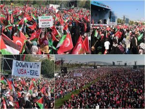 İstanbul'da "Özgür Filistin Mitingi" düzenlendi