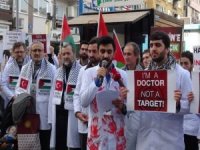 Hekimlerden siyonist işgalcileri tel'in, Filistin'e destek için sessiz yürüyüş