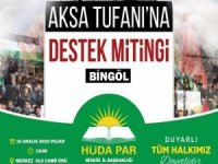 Bingöl'de yarın "Aksa Tufanına Destek" mitingi düzenlenecek