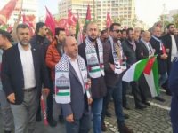 İzmirliler Gazze'deki katliama tepki göstermek için yürüyüş yaptı