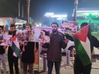 Tarsus'ta siyonist rejime destek veren Starbucks protesto edildi