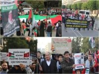 Siyonist işgalcilerin Filistin'de yaptığı katliamlar Adana'da tel'in edildi