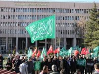 Ankaralılardan tevhid bayrağına yönelik hadsizliğe tepki