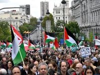 İspanya'da Filistin'e destek gösterisi