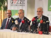 HÜDA PAR Genel Başkanı Yapıcıoğlu "Gazze Beyannamesi"ni kamuoyuyla paylaştı