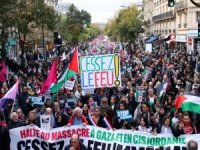 Paris'te Gazze'ye destek gösterisinde "ateşkes"  çağrısı