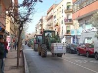 Madrid'de çiftçiler traktörleriyle protesto düzenledi