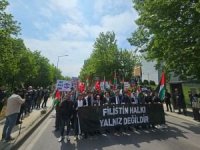 Bursa'da öğrenci ve akademisyenlerden Filistin için ABD'de eylem yapan öğrencilere kitlesel destek